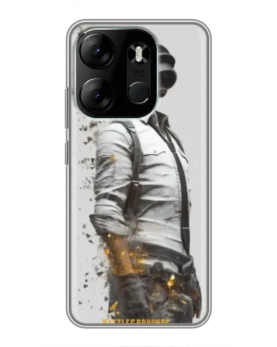 Чехол для TECNO Spark Go 2023 (BF7) с картинкой «PUBG — боец в пыли»