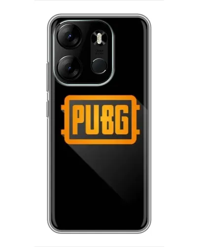 Чехол для TECNO Spark Go 2023 (BF7) с картинкой «PUBG — рамка лого»