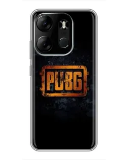 Чехол для TECNO Spark Go 2023 (BF7) с картинкой «PUBG — золотой логотип»
