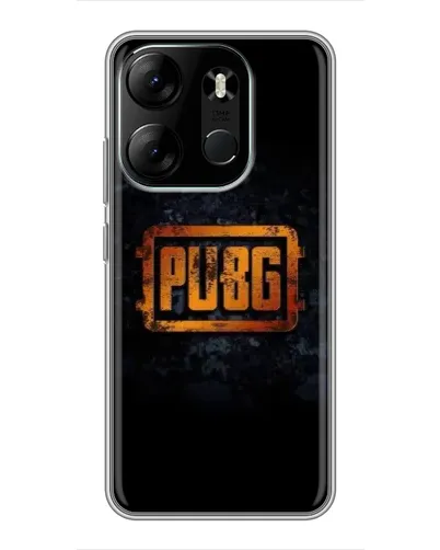 Чехол для TECNO Spark Go 2023 (BF7) с картинкой «PUBG — золотой логотип»