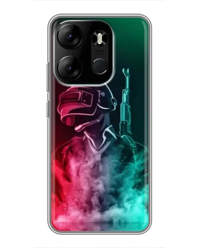 Чехол для TECNO Spark Go 2023 (BF7) с картинкой «PUBG — огненный воин»