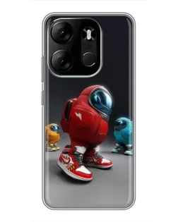 Чохол для TECNO Spark Go 2023 (BF7) з картинкою «Among Us — 3D стиль»