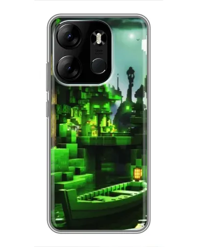 Чехол для TECNO Spark Go 2023 (BF7) с картинкой «Minecraft лесной пейзаж»