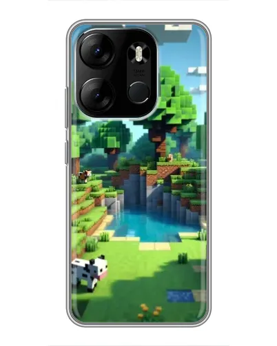 Чехол для TECNO Spark Go 2023 (BF7) с картинкой «Minecraft летний день»