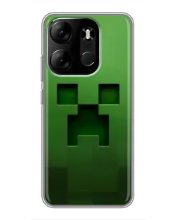 Чехол для TECNO Spark Go 2023 (BF7) с картинкой «Крипер микро-дизайн»