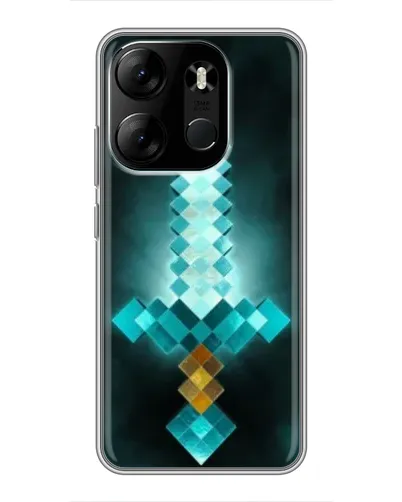 Чехол для TECNO Spark Go 2023 (BF7) с картинкой «Алмазный меч неон»