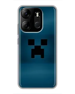 Чехол для TECNO Spark Go 2023 (BF7) с картинкой «Крипер текстура»