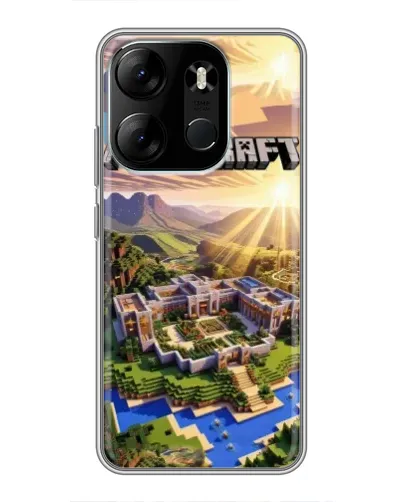 Чехол для TECNO Spark Go 2023 (BF7) с картинкой «Minecraft панорама»
