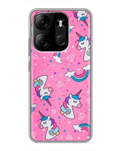 Чехол для TECNO Spark Go 2023 (BF7) с картинкой «Unicorn паттерн розовый» Чехол для TECNO Spark Go 2023 (BF7) с картинкой «Unicorn паттерн розовый»