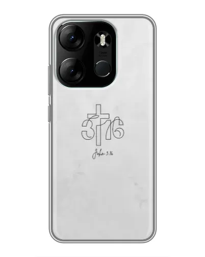 Чехол для TECNO Spark Go 2023 (BF7) с картинкой «Иоанна 3:16 Крест»