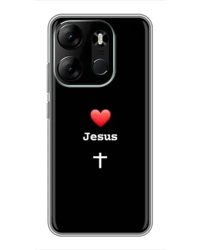 Чехол для TECNO Spark Go 2023 (BF7) с картинкой «Сердце - Jesus»