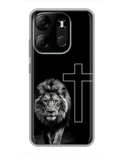 Чохол для TECNO Spark Go 2023 (BF7) з картинкою «Лев та Хрест» Чохол для TECNO Spark Go 2023 (BF7) з картинкою «Лев та Хрест»