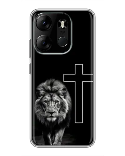 Чехол для TECNO Spark Go 2023 (BF7) с картинкой «Лев и Крест»