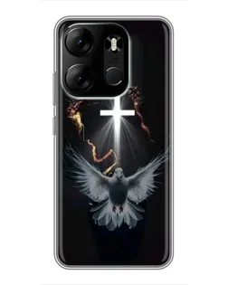 Чехол для TECNO Spark Go 2023 (BF7) с картинкой «Голубь и Свет»