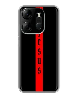 Чехол для TECNO Spark Go 2023 (BF7) с картинкой «Красная линия веры»