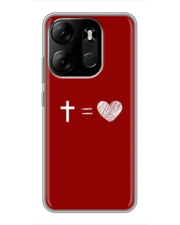 Чехол для TECNO Spark Go 2023 (BF7) с картинкой «Уравнение любви»