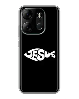 Чехол для TECNO Spark Go 2023 (BF7) с картинкой «Рыба Jesus»