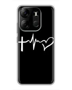 Чехол для TECNO Spark Go 2023 (BF7) с картинкой «Пульс веры»