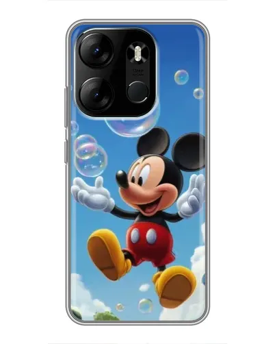 Чехол для TECNO Spark Go 2023 (BF7) с картинкой «Mickey и мыльные пузыри»