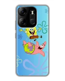 Чохол для TECNO Spark Go 2023 (BF7) з картинкою «Спанч Боб та Патрік»