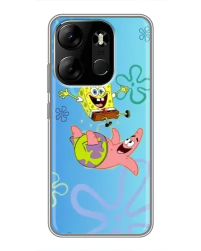 Чохол для TECNO Spark Go 2023 (BF7) з картинкою «Спанч Боб та Патрік» Чохол для TECNO Spark Go 2023 (BF7) з картинкою «Спанч Боб та Патрік»