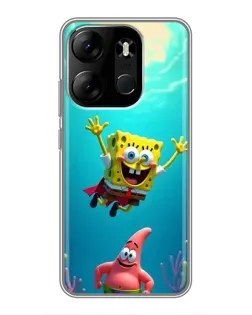 Чохол для TECNO Spark Go 2023 (BF7) з картинкою «Спанч Боб під водою»
