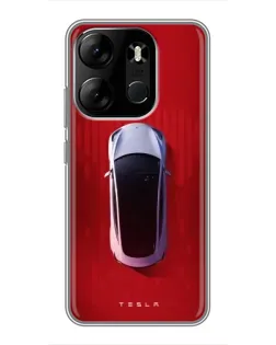 Чохол для TECNO Spark Go 2023 (BF7) з картинкою «Tesla Top View» Чохол для TECNO Spark Go 2023 (BF7) з картинкою «Tesla Top View»