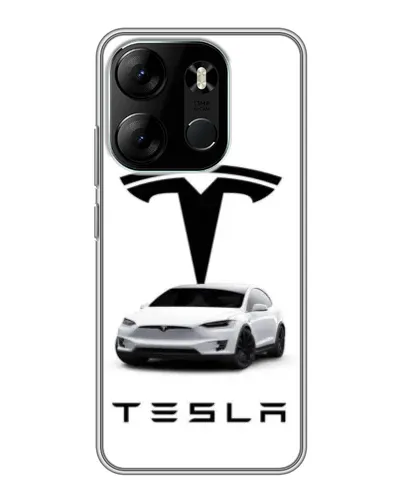 Чехол для TECNO Spark Go 2023 (BF7) с картинкой «Tesla White Style»