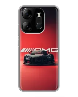 Чехол для TECNO Spark Go 2023 (BF7) с картинкой «Mercedes AMG — красная линия»
