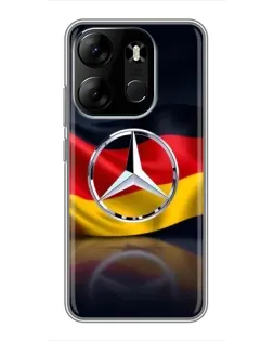 Чехол для TECNO Spark Go 2023 (BF7) с картинкой «Mercedes — флаг Германии»