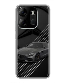 Чехол для TECNO Spark Go 2023 (BF7) с картинкой «Mercedes AMG — графика»