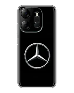 Чехол для TECNO Spark Go 2023 (BF7) с картинкой «Mercedes классический лого»