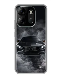 Чехол для TECNO Spark Go 2023 (BF7) с картинкой «Mercedes в дыму»