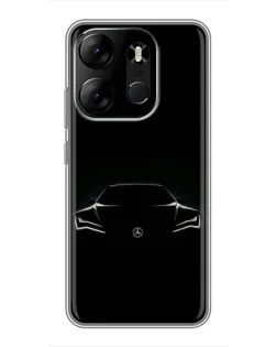 Чехол для TECNO Spark Go 2023 (BF7) с картинкой «Mercedes — силуэт авто»