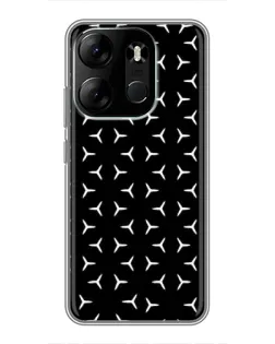 Чехол для TECNO Spark Go 2023 (BF7) с картинкой «Mercedes паттерн звезд»