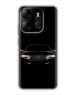 Чехол для TECNO Spark Go 2023 (BF7) с картинкой «Audi — ночной контур»