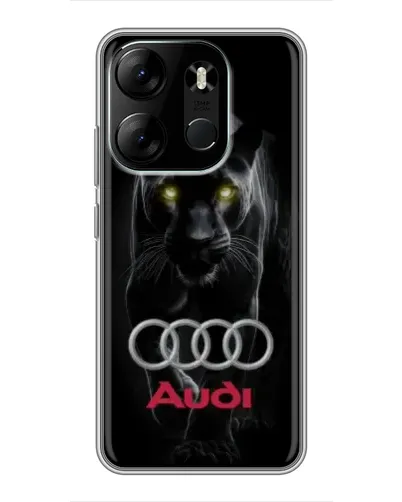 Чехол для TECNO Spark Go 2023 (BF7) с картинкой «Пантера и Audi» Чехол для TECNO Spark Go 2023 (BF7) с картинкой «Пантера и Audi»