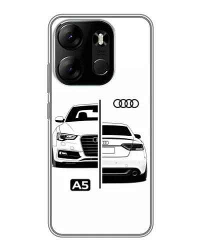 Чехол для TECNO Spark Go 2023 (BF7) с картинкой «Audi — контрастный дизайн» Чехол для TECNO Spark Go 2023 (BF7) с картинкой «Audi — контрастный дизайн»