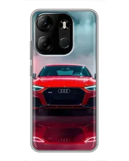 Чехол для TECNO Spark Go 2023 (BF7) с картинкой «Audi RS — красный стиль»