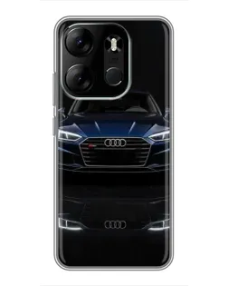 Чехол для TECNO Spark Go 2023 (BF7) с картинкой «Audi — ночное отражение»