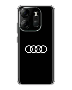 Чехол для TECNO Spark Go 2023 (BF7) с картинкой «Audi White Logo»