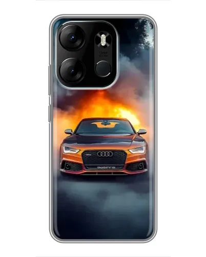 Чехол для TECNO Spark Go 2023 (BF7) с картинкой «Audi в огненном дыму» Чехол для TECNO Spark Go 2023 (BF7) с картинкой «Audi в огненном дыму»