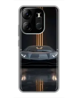 Чохол для TECNO Spark Go 2023 (BF7) з картинкою «Lamborghini золоті лінії» Чохол для TECNO Spark Go 2023 (BF7) з картинкою «Lamborghini золоті лінії»