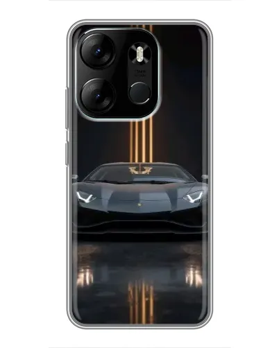 Чохол для TECNO Spark Go 2023 (BF7) з картинкою «Lamborghini золоті лінії»