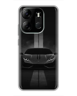 Чохол для TECNO Spark Go 2023 (BF7) з картинкою «Lamborghini симетрія доріг»