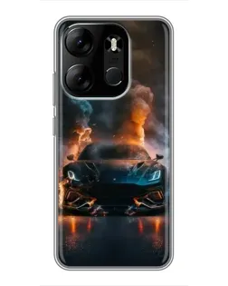 Чохол для TECNO Spark Go 2023 (BF7) з картинкою «Lamborghini димна естетика»