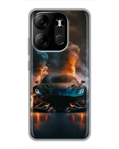 Чохол для TECNO Spark Go 2023 (BF7) з картинкою «Lamborghini димна естетика»