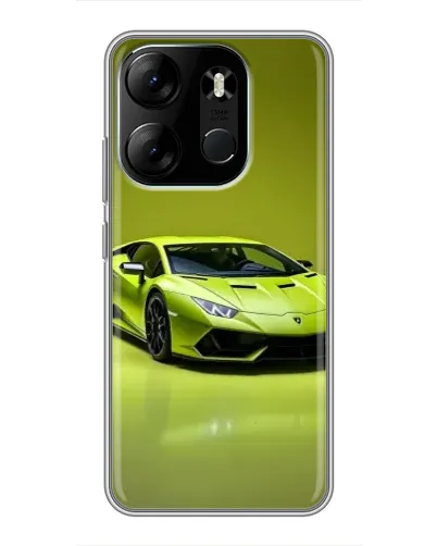 Чохол для TECNO Spark Go 2023 (BF7) з картинкою «Салатовий Lamborghini Huracan»