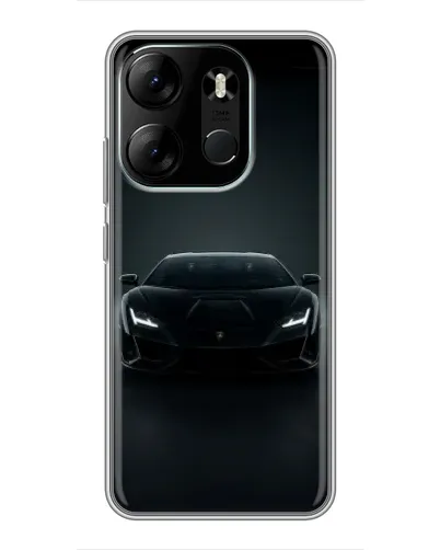Чохол для TECNO Spark Go 2023 (BF7) з картинкою «Чорний Lamborghini Aventador»