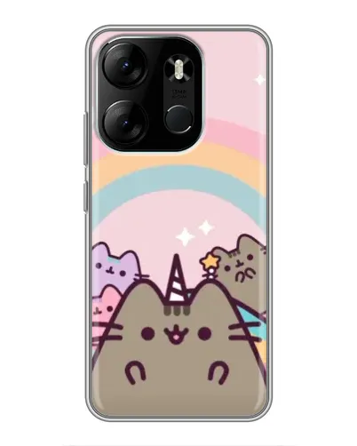 Чехол для TECNO Spark Go 2023 (BF7) с картинкой «Единорог Pusheen»